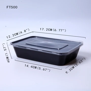 FT500 Rectangular Container with Flat Lid