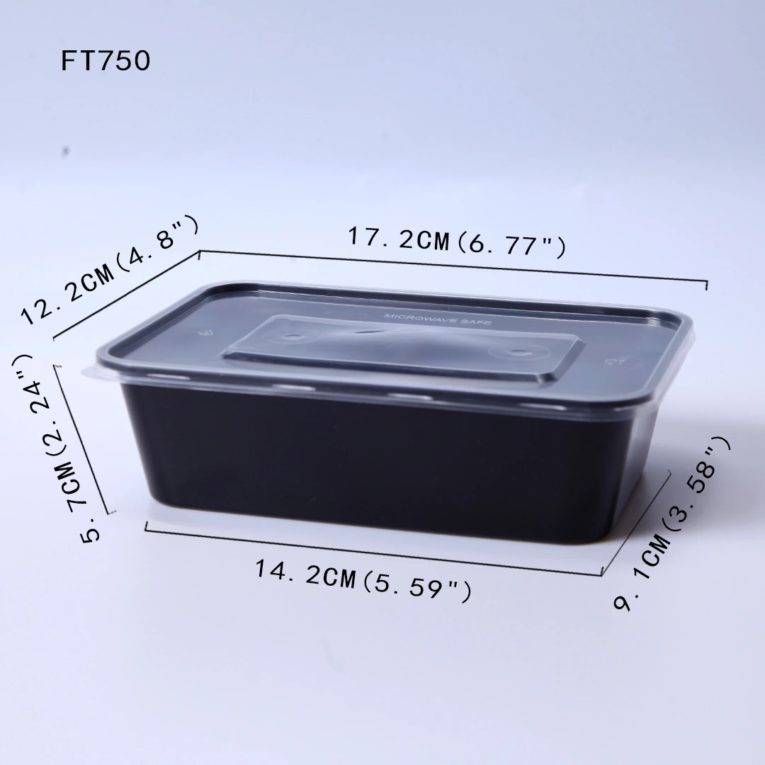 FT750 Rectangular Container with Flat Lid